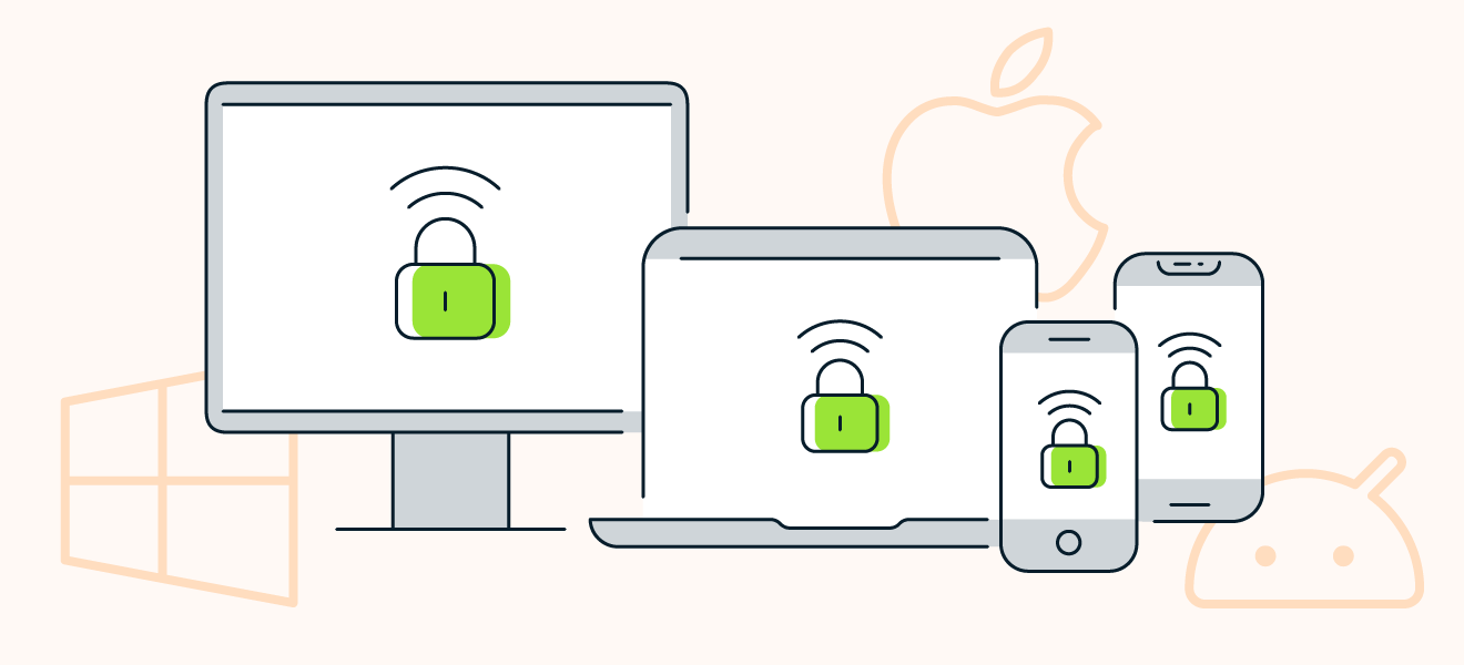 With VPN you are safety on all mobile, tablet, tv etc.