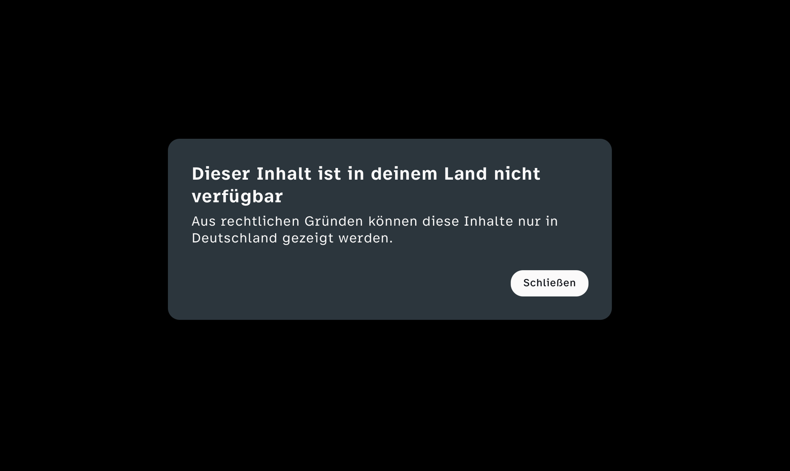 Hinweis auf Geoblocking bei ARD/ZDF: „Dieser Inhalt ist in deinem Land nicht verfügbar“