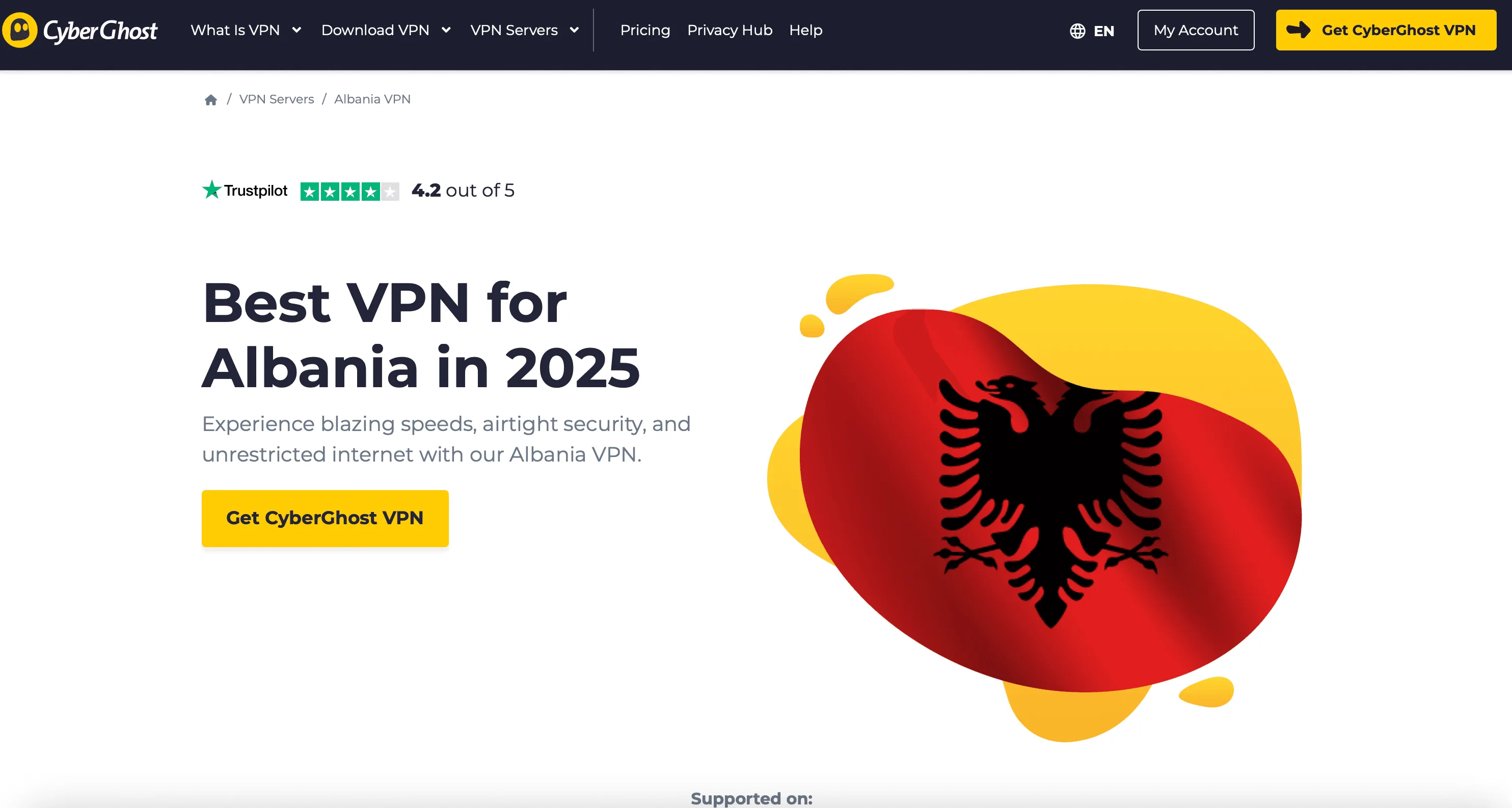 CyberGhost VPN for Albania | BestSafeVPN.com